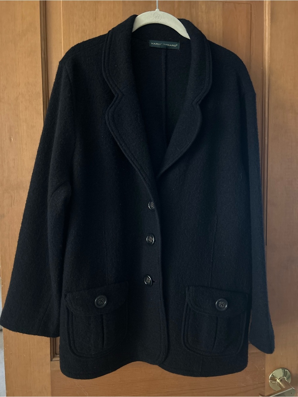 Harve Benard Black Wool Blazer Size 1X